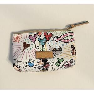 Disney Dooney & Bourke Sketch Bag Cosmetic Case Tinker Bell Dumbo Mickey